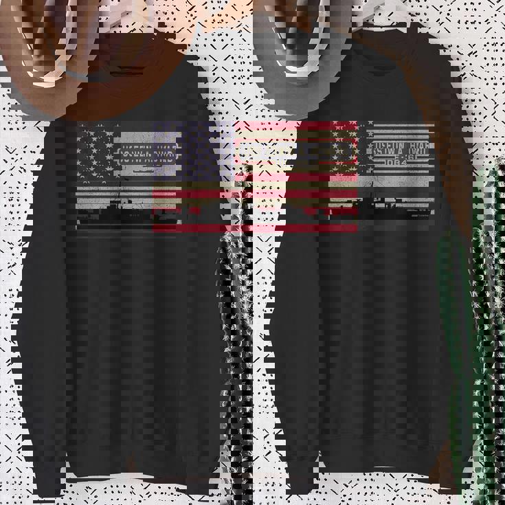 Uss エドウィン A ハワード De-346 船舶図 アメリカ国旗 スウェットシャツ 年配の女性への贈り物