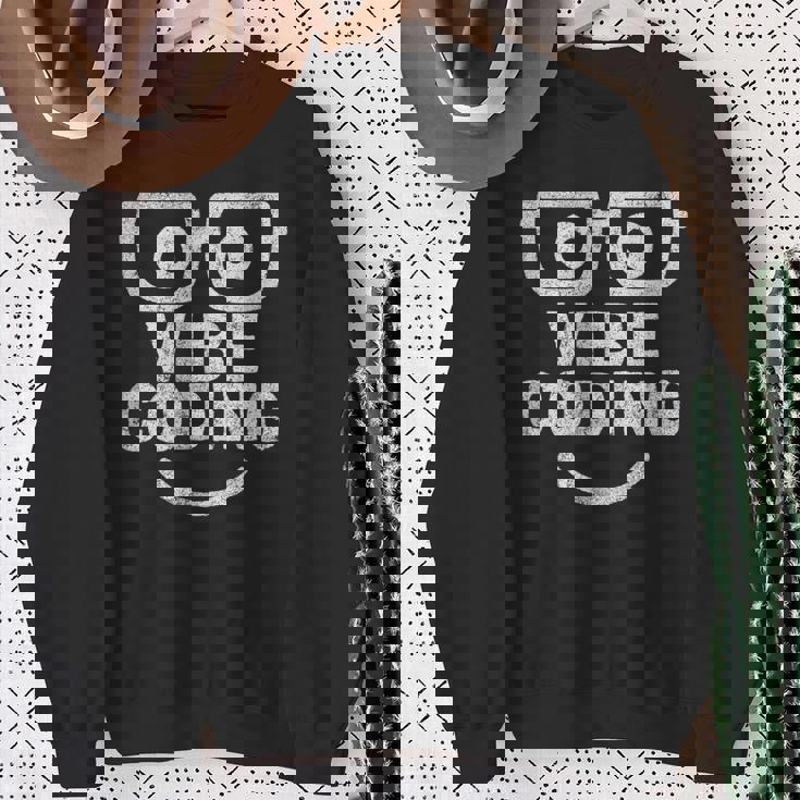 Vibe Coding ユーモア スウェットシャツ 年配の女性への贈り物