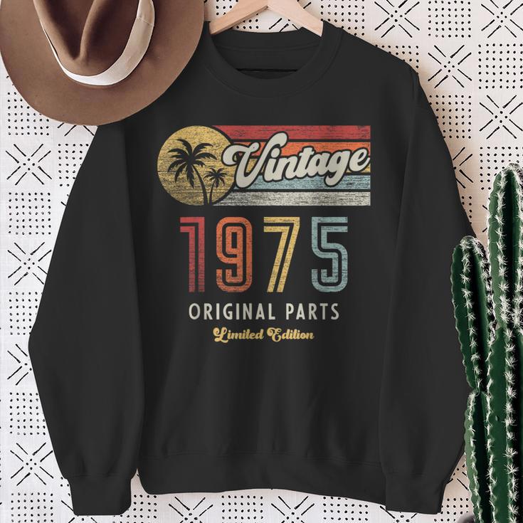 Vintage 1975 Original Piezas Palmas 50 Cumpleaños Camisa de entrenamiento Regalos para ancianas