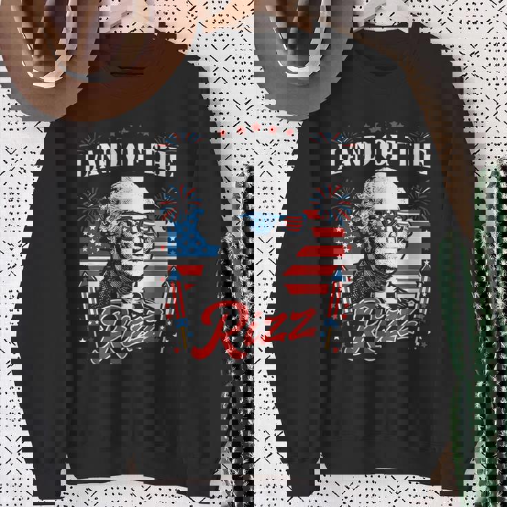 Vintage Land Of The Rizz 4Th Of July Sweatshirt Gifts for Old Women