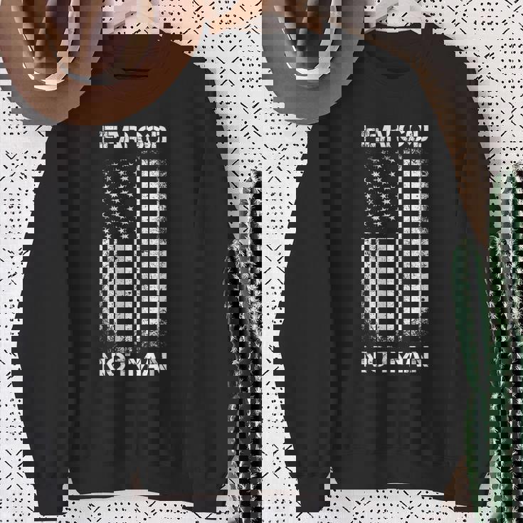 Vintage Usa Flag Fear God Not Man スウェットシャツ 年配の女性への贈り物