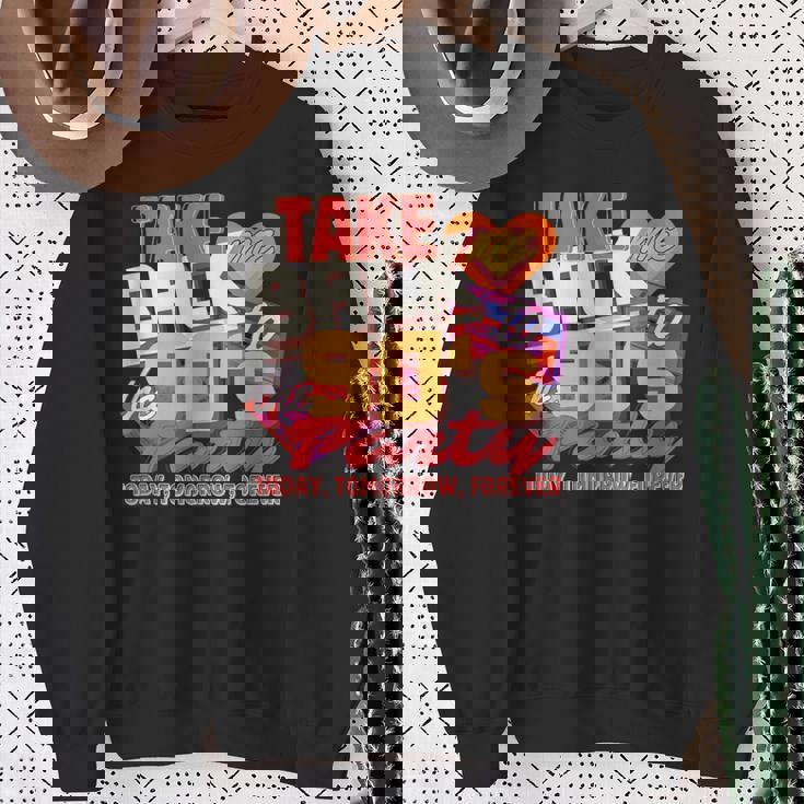 Volver A Los Años 90 Retrointage Colorido Fiesta Temática 90S Hombres In Mangas Camisa de entrenamiento Regalos para ancianas