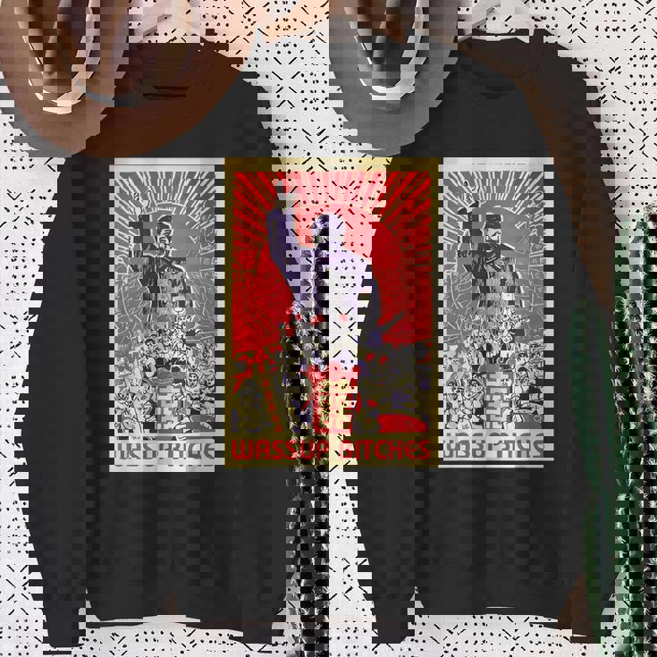 Wassup Bitches 毛沢東 中国共産主義宣伝ポスター スウェットシャツ 年配の女性への贈り物