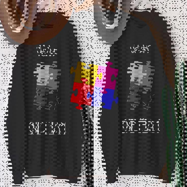 We Are One Team ジグソーパズル付き スウェットシャツ 年配の女性への贈り物