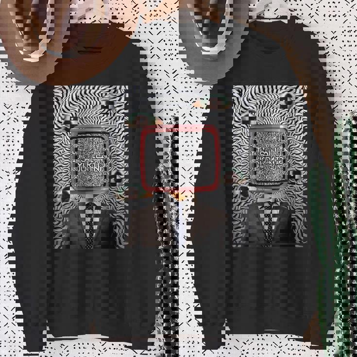 Weirdcore審美的奇妙な目の光学的錯覚オデコール スウェットシャツ 年配の女性への贈り物