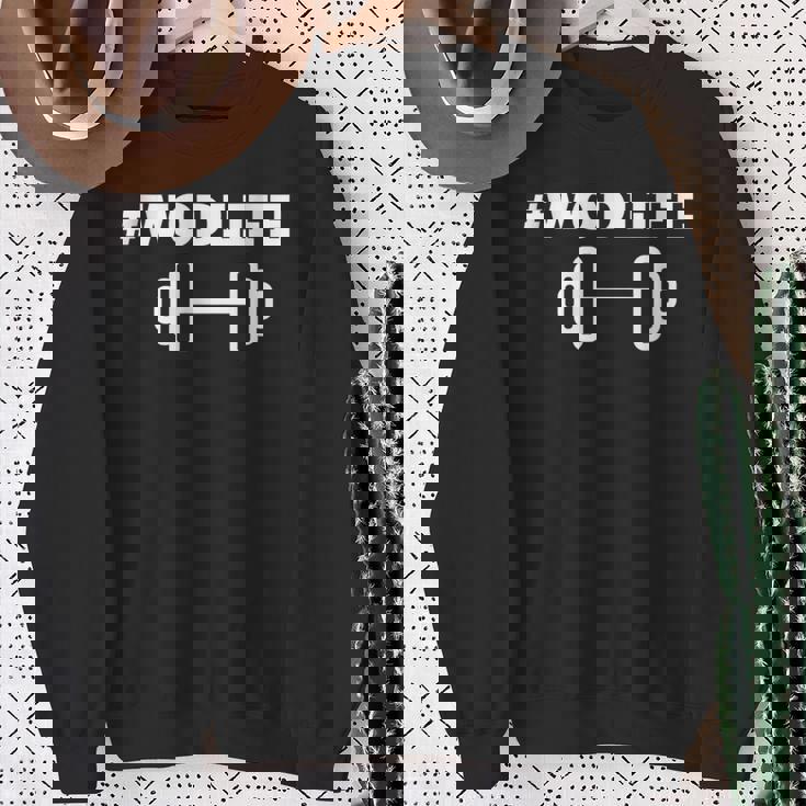 Wod ライフ クロストレーニング ボックス ウェイトリフティング フィットネス 楽しい スウェットシャツ 年配の女性への贈り物