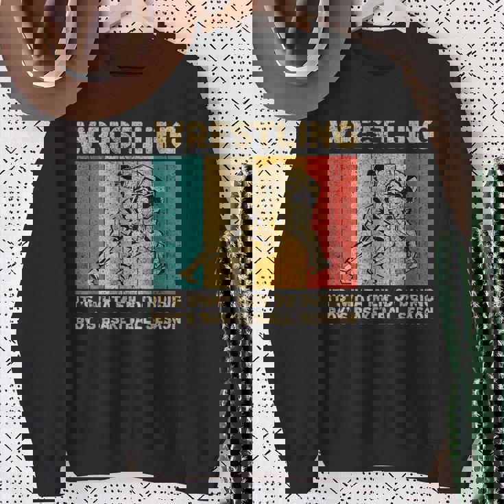 Wrestling It's What Do ビンテージレスリングレスラー スウェットシャツ 年配の女性への贈り物