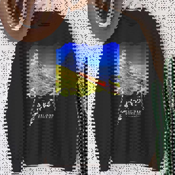 Zermatt お土産 マッターホルン ツェルマット スウェットシャツ 年配の女性への贈り物