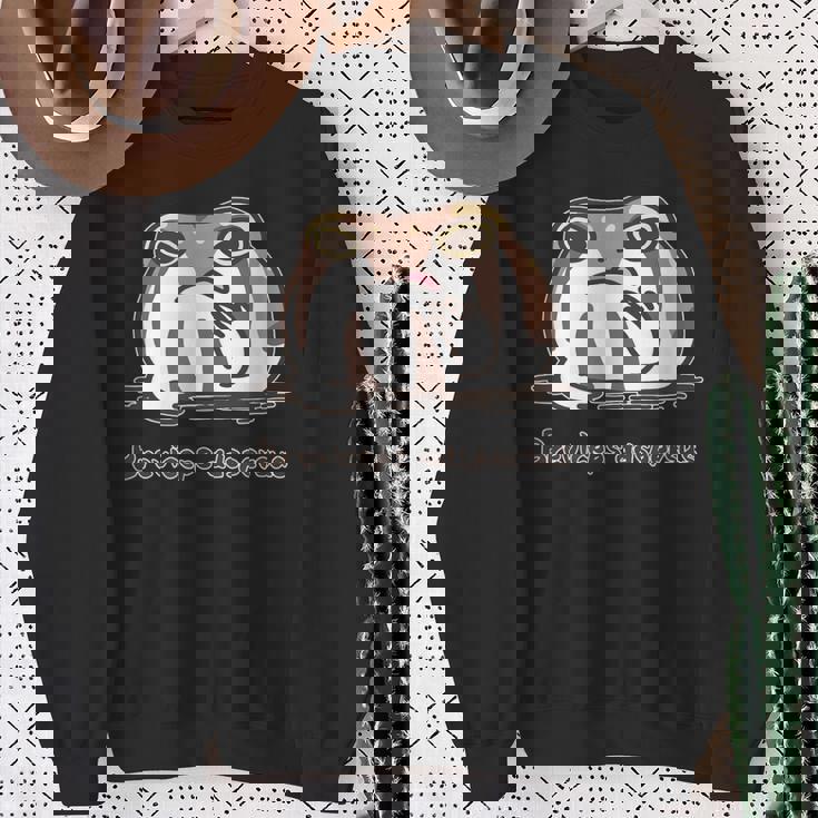 《Breviceps Adspersus》 アメフクラガエル カエル好き おもしろ ネタ プレセント スウェットシャツ 年配の女性への贈り物