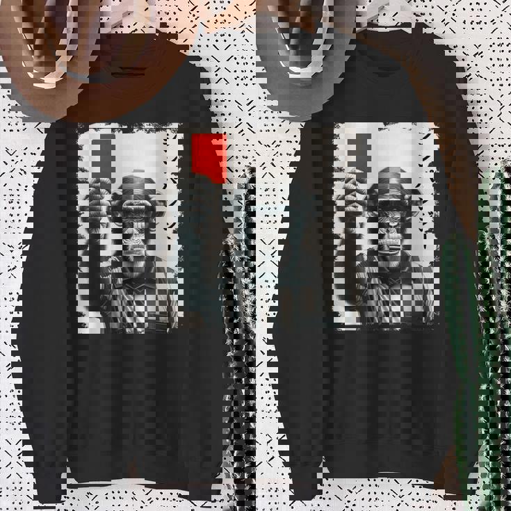 「シンパンジー」審判 シンパン チンパンジー レッドカード 猿 サル スポーツ サッカー 日本語 カタカナ かっこいい スウェットシャツ 年配の女性への贈り物