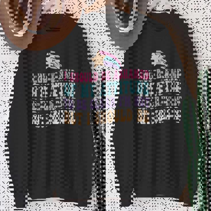 「私がそうでないはずだ、はっきりする」という態度を恥じています。 スウェットシャツ 年配の女性への贈り物