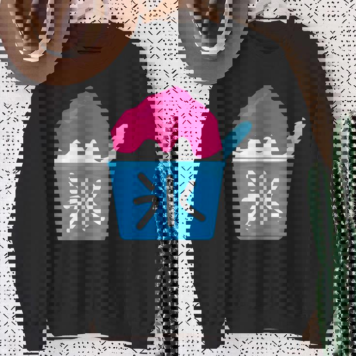 【かき氷】お祭り かきごおり 食べ物 夏服 可愛い 面白い おもしろ シンプル ウケ狙い メンズ キッズ レディース スウェットシャツ 年配の女性への贈り物