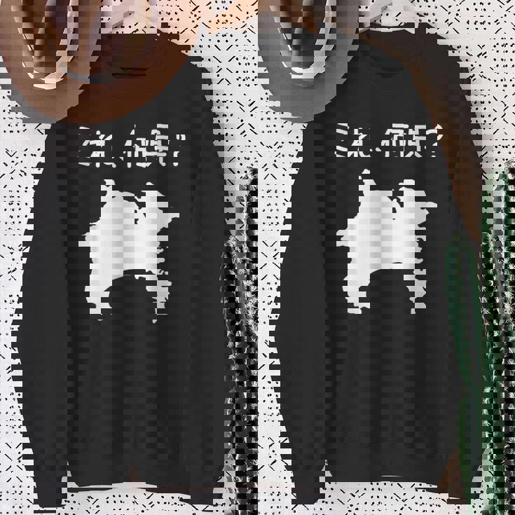 【これ、何県？】神奈川県 都道府県 クイズ 小学生 遊び心 パズル 地図 シルエット 地理 先生 おもしろ 面白い ネタ スウェットシャツ 年配の女性への贈り物