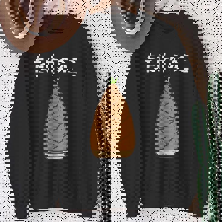 【たけのこ】竹の子 食べ物 可愛い カワイイ ペア カップル 竹 面白い おもしろ ネタ ウケ狙い 目立つ 笑える 変な スウェットシャツ 年配の女性への贈り物