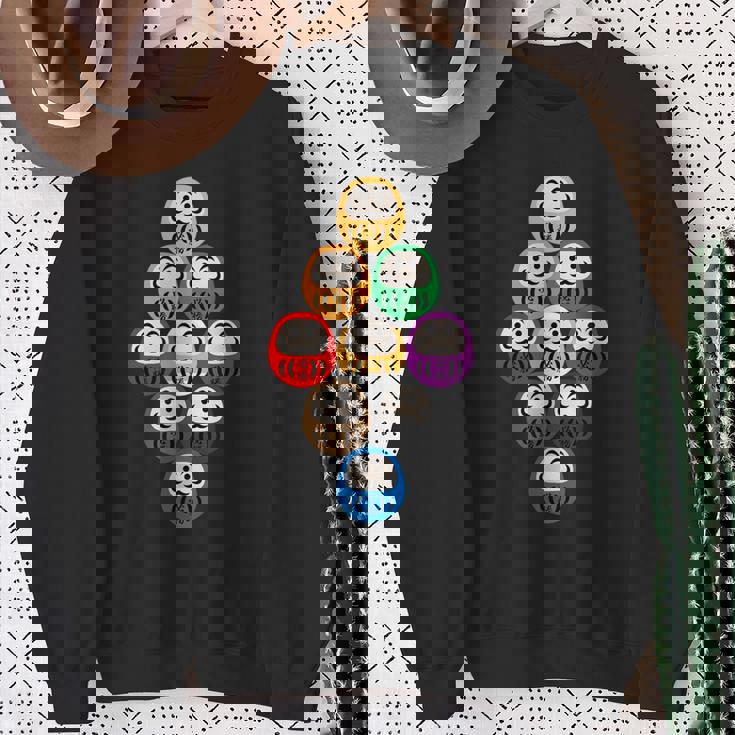 【だるま ナインボール】ビリヤード 必勝 文字入り ネタ ウケ狙い 面白い 球技 おもしろ ポーツ 和柄 お土産 変な スウェットシャツ 年配の女性への贈り物