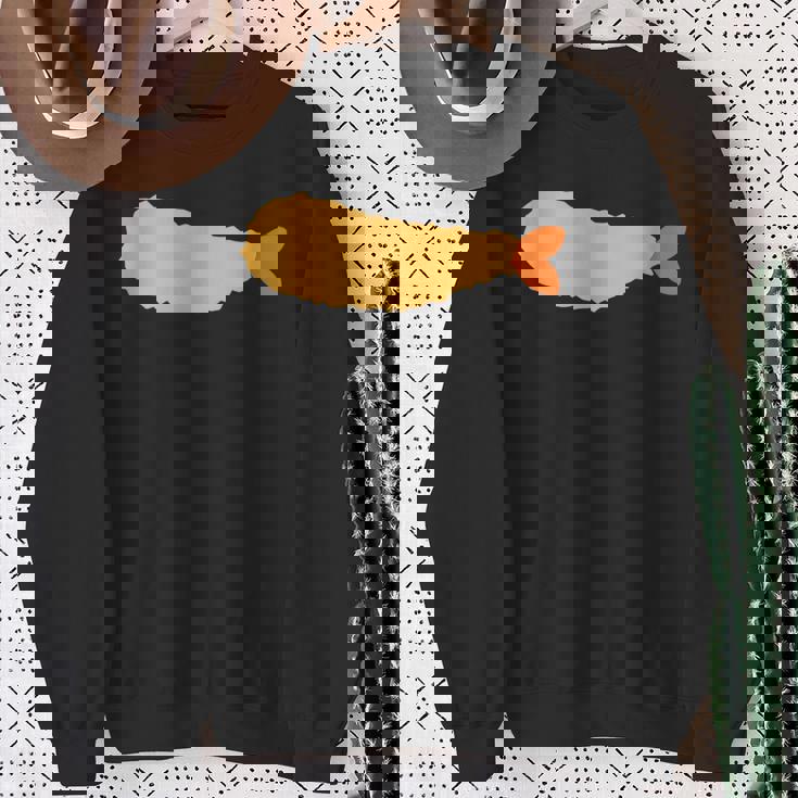 【エビフライ】えびふらい 海老 えび 蝦 エビ おもしろ 面白い シンプル イラスト おしゃれ 可愛い ネタ ウケ狙い スウェットシャツ 年配の女性への贈り物