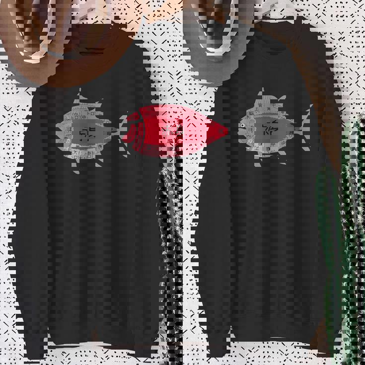 【マグロ部位】肉の部位 鮪 魚 寿司 釣り 水産 漁師 鮨 まぐろ 定食 部位 おもしろ 面白い ネタ ウケ狙い スウェットシャツ 年配の女性への贈り物