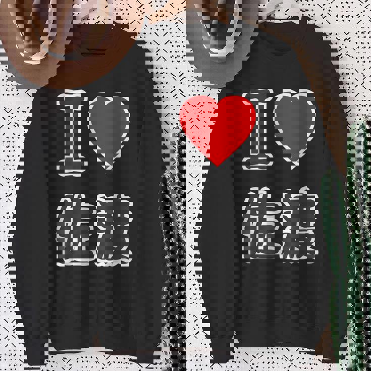 【両面プリント・表裏】アイラブ・佐渡（I Love ハート）佐渡ヶ島 Jimo-T ジモティ 地元愛 面白 スウェットシャツ 年配の女性への贈り物