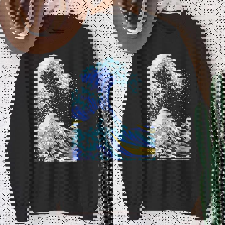 【神奈川沖浪裏】葛飾北斎 和柄 日本のお土産 贈り物 ギフト スウェットシャツ 年配の女性への贈り物