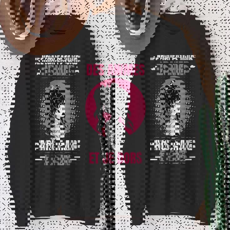 いつもアニメを見ないかわいいアニメ漫画 スウェットシャツ 年配の女性への贈り物