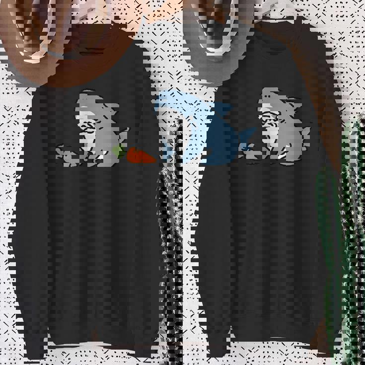 うシャぎ サメウサギ おもしろ 変な スウェットシャツ 年配の女性への贈り物