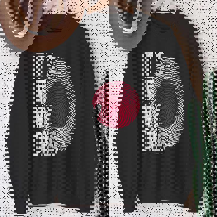 おかしな It's In My Dna 日本国旗 指紋 スウェットシャツ 年配の女性への贈り物