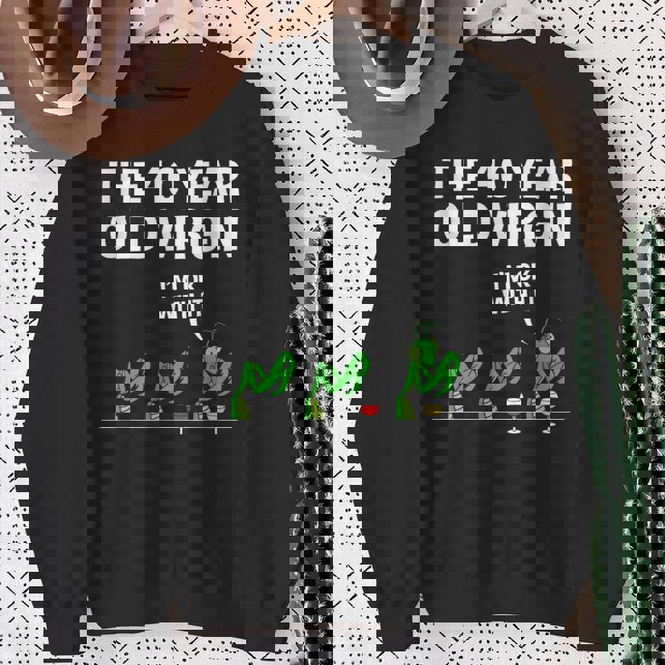 おかしなカマキリ 40歳の童貞 スウェットシャツ 年配の女性への贈り物