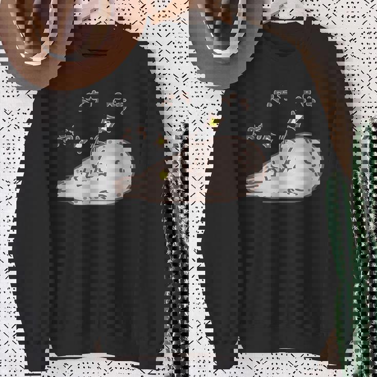 おなかをぺちぺちするアザラシちゃん おもしろ ネタ 水族館 かわいい スウェットシャツ 年配の女性への贈り物