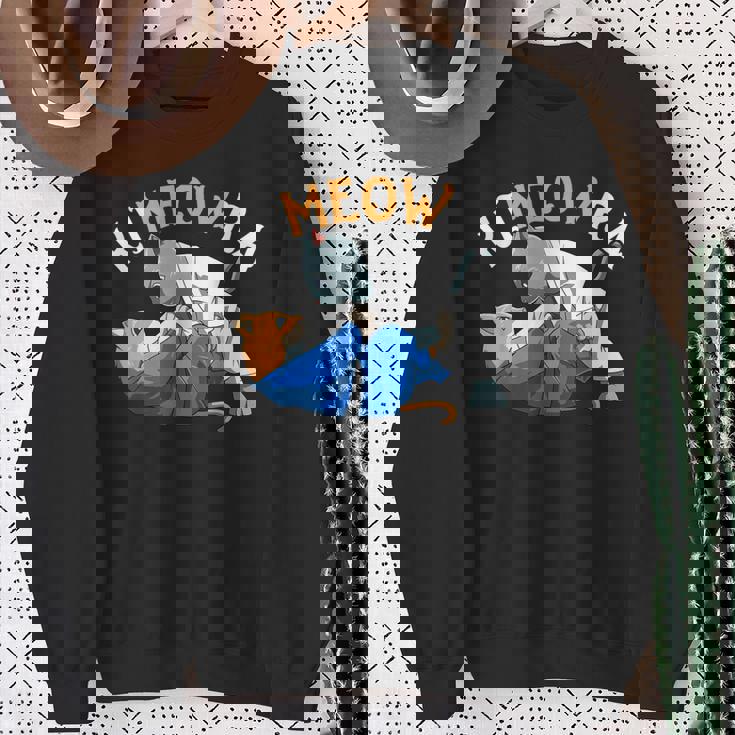 おもしろい柔術猫 柔術愛好者 柔術猫 スウェットシャツ 年配の女性への贈り物