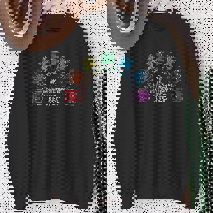 おもしろレインボーエフェクトギターペダルtシャツ スウェットシャツ 年配の女性への贈り物