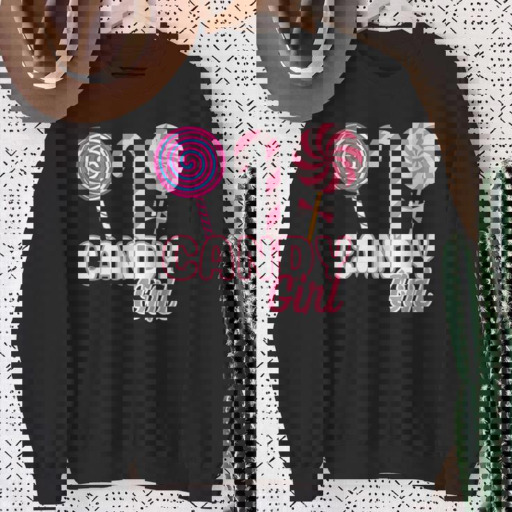 おもしろロリポップ アート キャンディ ロリポップ 恋人 メンズ レディース キッズ スウェットシャツ 年配の女性への贈り物