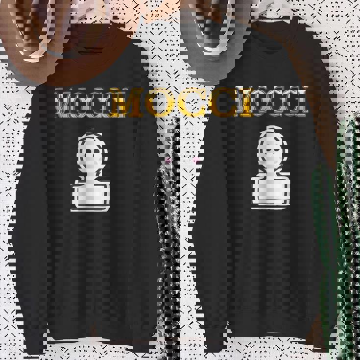 おもち Mocci 餅『おやつ ポップ』ブランド ロゴ パロディ お菓子 おやつ 面白い かわいい スウェットシャツ 年配の女性への贈り物