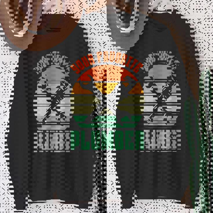 お気に入りの水道屋さん パイプフィッター パイプ 配管工事 配管工 スウェットシャツ 年配の女性への贈り物