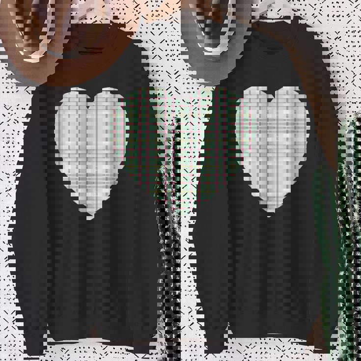 かわいい レトロ チェック柄 ギンガム柄 ミニマリスト スウェットシャツ 年配の女性への贈り物