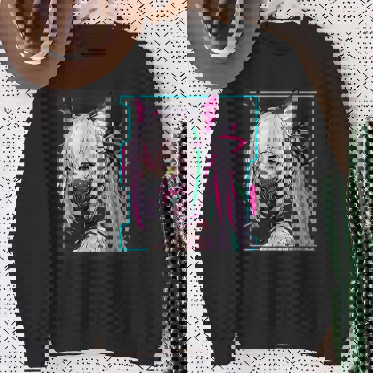 かわいい 日本の漫画 アニメ 美学 サイバーパンク テックウェア スウェットシャツ 年配の女性への贈り物