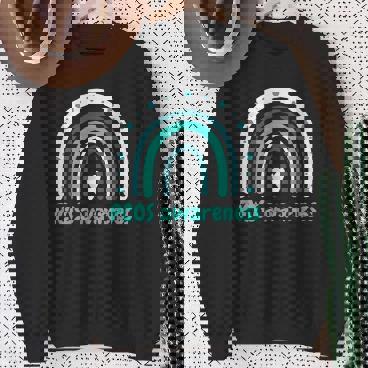 かわいいpcos啓発ボヘミアンレインボーpcosサポート。 スウェットシャツ 年配の女性への贈り物