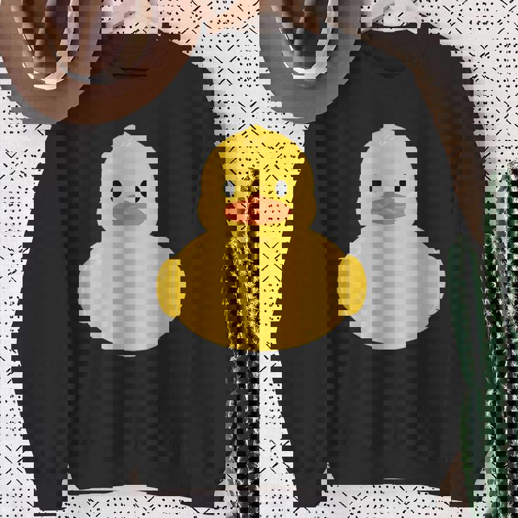 かわいいゴム製アヒルのアヒル スウェットシャツ 年配の女性への贈り物