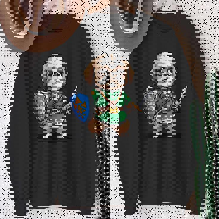 かわいいシーズー犬 レトロビデオゲームキャラクター スウェットシャツ 年配の女性への贈り物