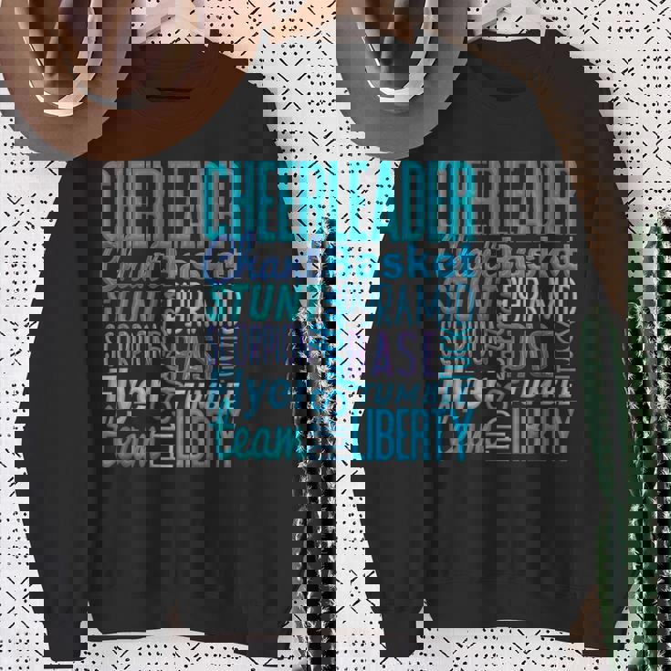 かわいいチアリーダーギフト ブルーチアムーブ チアリーディングコーチ スウェットシャツ 年配の女性への贈り物