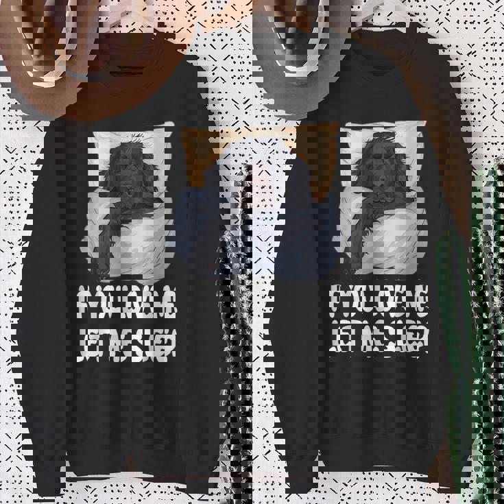 かわいいフラットコートレトリバー If You Love Meleep スウェットシャツ 年配の女性への贈り物