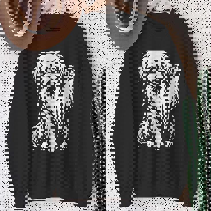 かわいいペキニーズ ハート足犬グラフィック デザイン スウェットシャツ 年配の女性への贈り物