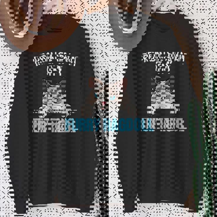 かわいいラグドール猫のデザイン-私のラグドールが大好き スウェットシャツ 年配の女性への贈り物