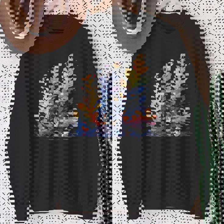 かわいい水彩 ウミウシの昆布の葉 羊 海洋の葉 ナメクジ スウェットシャツ 年配の女性への贈り物