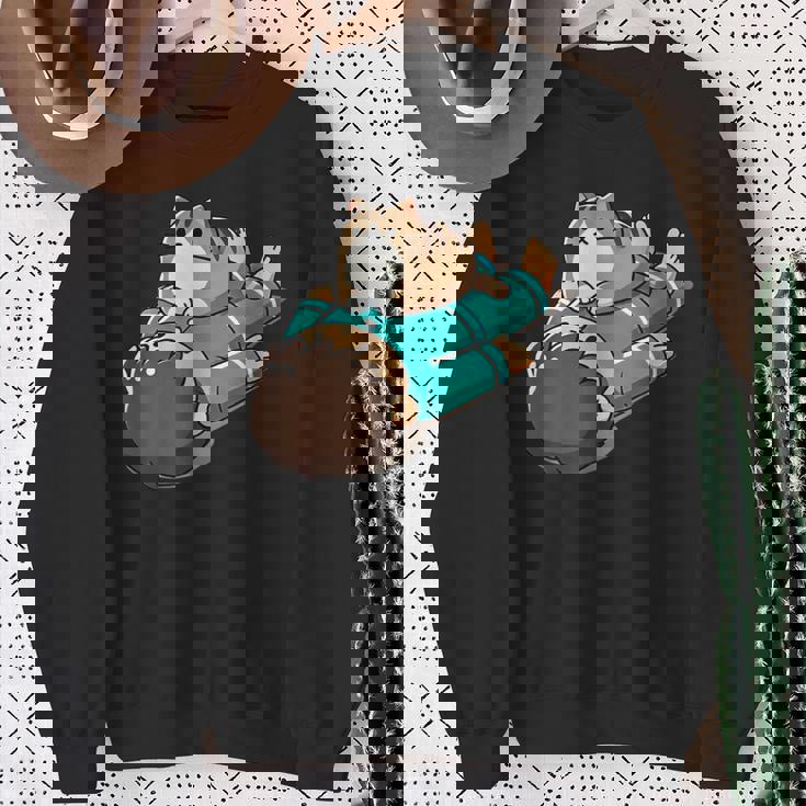 くつろぐ猫 Relaxing Cat スウェットシャツ 年配の女性への贈り物