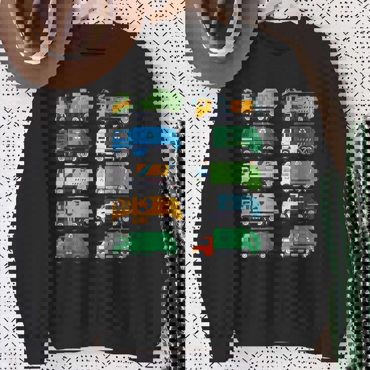 ごみ収集車 ゴミ ゴミ分別 コスチューム キッズ 幼児 スウェットシャツ 年配の女性への贈り物