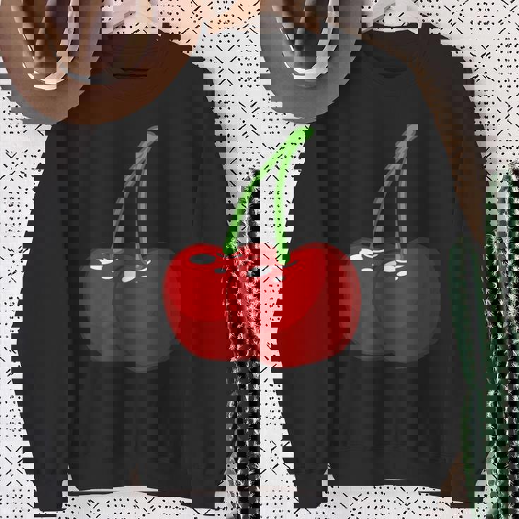 さくらんぼ2本 スウェットシャツ 年配の女性への贈り物