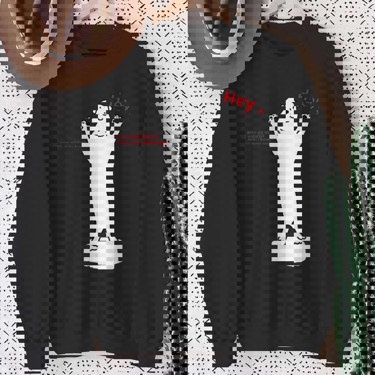 しろくま 北極クマ くま 流氷 動物 エコバック オリジナルデザイン 手描き イラスト ロゴプリント かわいい おもしろ スウェットシャツ 年配の女性への贈り物