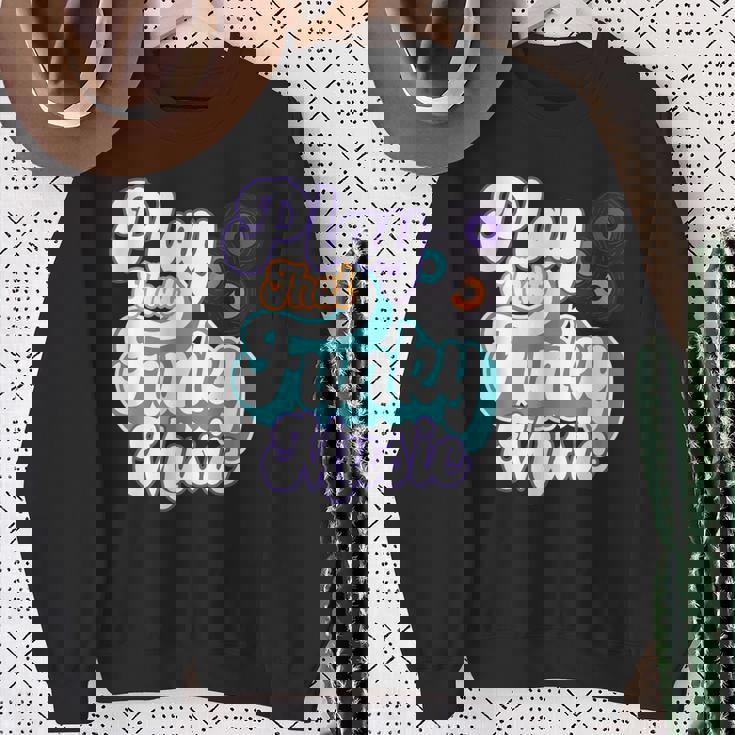 そのファンキーな音楽を再生 スウェットシャツ 年配の女性への贈り物