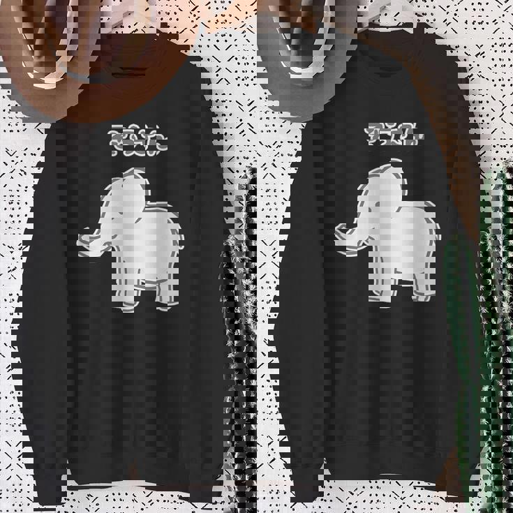 ぞうさん シンプルデザイン【どうぶつフレンズ】象 動物園の生き物 かわいい キャラクター イラスト スウェットシャツ 年配の女性への贈り物