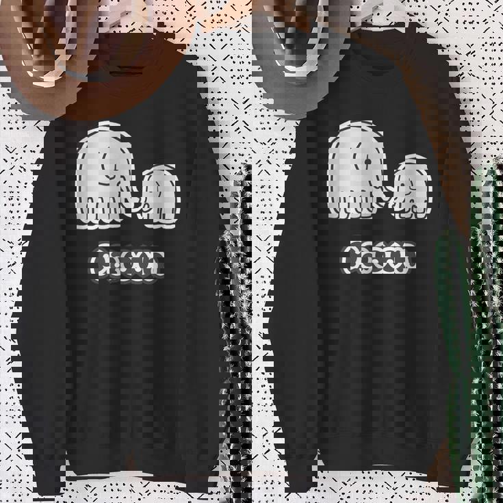 ぞうさん 親子【Paoon】象 赤ちゃん 家族 ファミリー【どうぶつフレンズ】かわいい 動物 キャラクター イラスト スウェットシャツ 年配の女性への贈り物